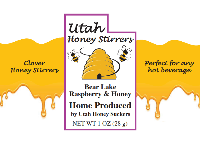 1 Pack Bear Lake Raspberry and Honey Stirrers