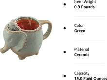 Load image into Gallery viewer, 15oz Elephant Tea Mug Green
