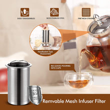 Load image into Gallery viewer, HIWARE 1000ml Glass Teapot with Removable Infuser
