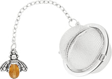 Load image into Gallery viewer, 18/8 Stainless Steel 2 Inch Mesh Tea Ball honey bee Infuser
